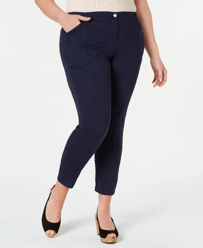 Plus Size Bandit Skinny Pants Stylish Paperbag Waist Pants