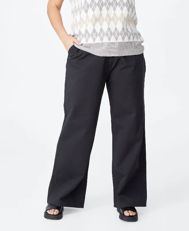 Trendy Plus Size Parker Long Straight Pant Chic Checkered Pants