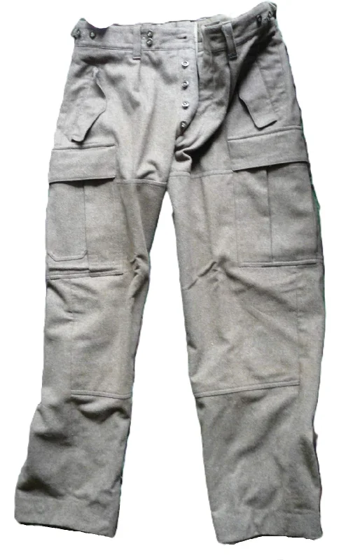 West German Army Bundeswehr Wool Field Pants Elegant Trouser Pants